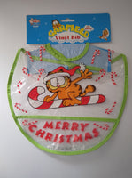 Garfield Merry Christmas Vinyl Baby Bib