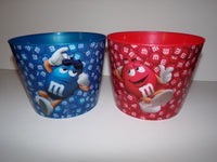 Lot of 2 M&M Popcorn Candy Bowls-We Got Character