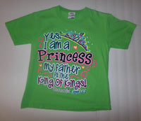 Cherished Girl Youth Green Shirt Yes I Am A Princess-We Got Character