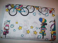 Mickey Mouse and Friends White Twin Sheet Bikes-We Got Character