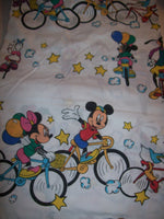 Mickey Mouse and Friends White Twin Sheet Bikes-We Got Character