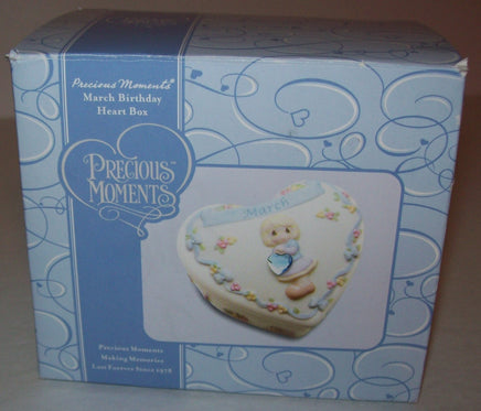 Precious Moments March Birthday Heart Trinket Box-We Got Character