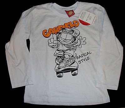 Garfield White Long Sleeve Shirt 6 Radical Style-We Got Character
