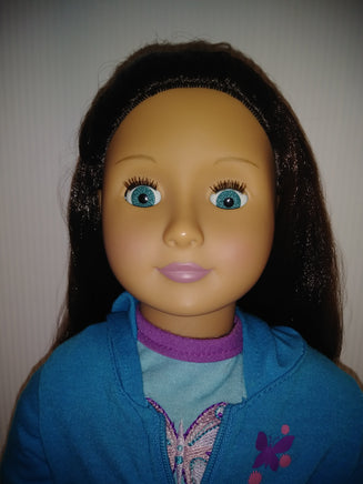 Our Generation Doll Long Brunette Hair & Blue Eyes-We Got Character