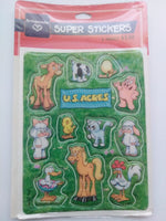U. S. Acres Puffy Stickers Jim Davis-We Got Character