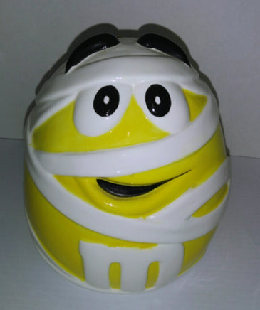 M&M's Yellow Mummy Ceramic Halloween Candy Cookie Jar-We Got Character