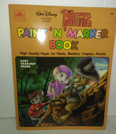 The Rescuers Down Under Paint N Marker Book-We Got Character