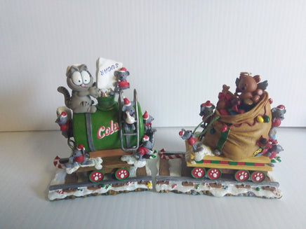 Danbury Mint Garfield Christmas Food Train Set-We Got Character
