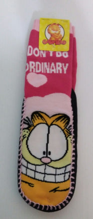 Garfield Pink Slipper Socks I Don't Do Ordinary-We Got Character